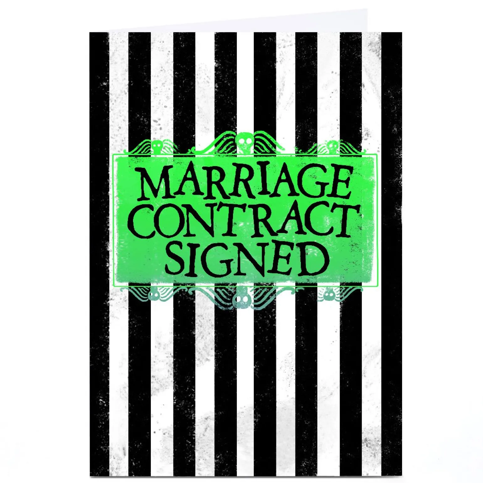 Personalised Wedding Card - Marriage Contract Signed