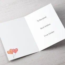 Personalised Wedding Card - Mr & Mr Heart Balloons