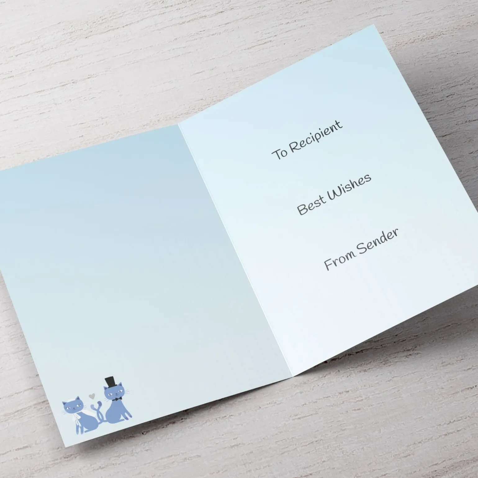 Personalised Wedding Card - On Your Wedding Day, Floral blue