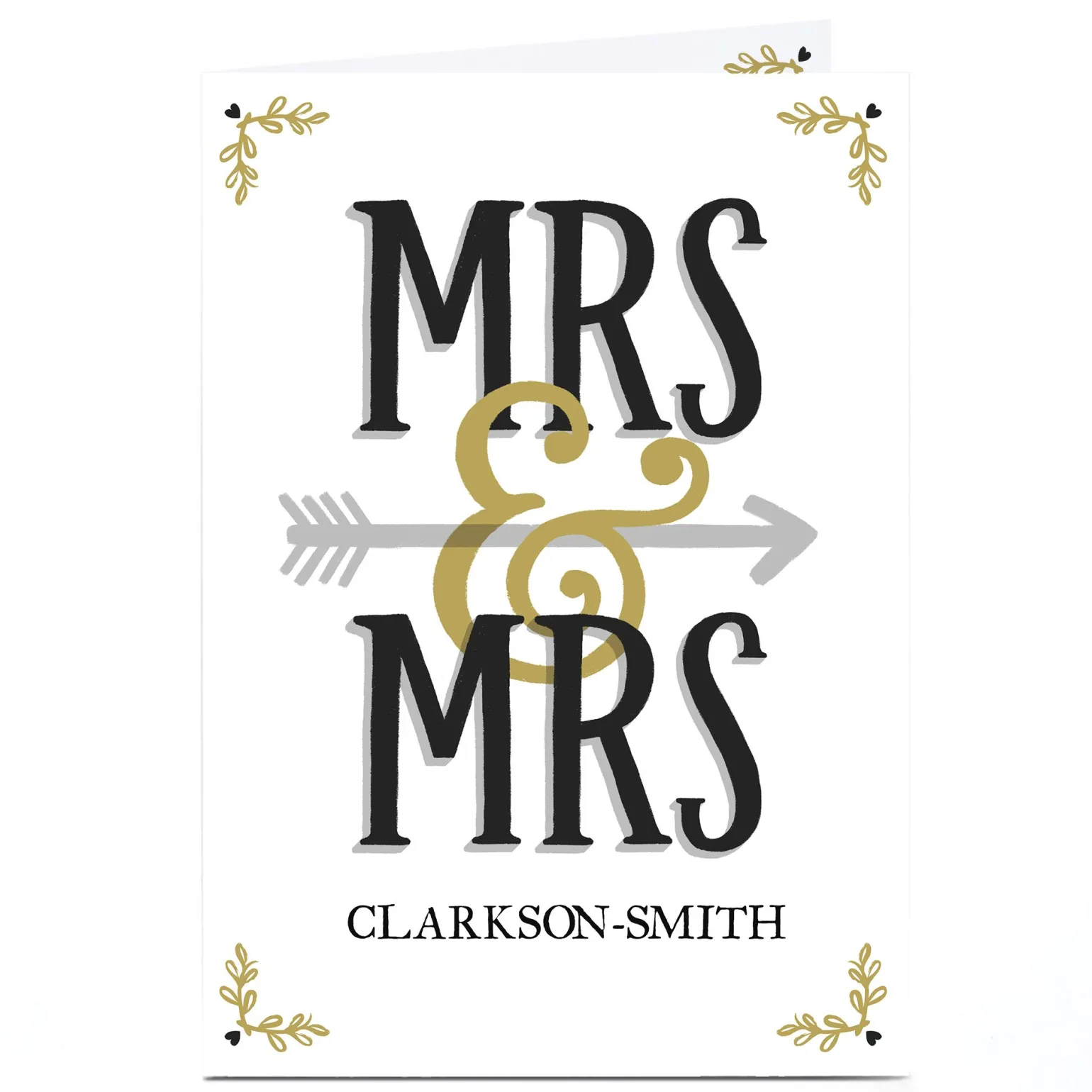 Personalised Wedding Card - Mrs & Mrs