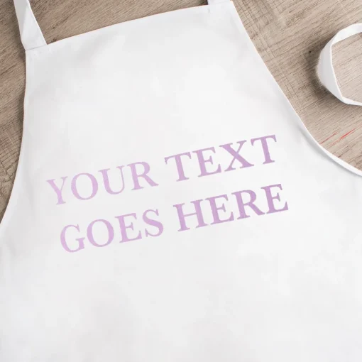 Personalised White Apron - Any Message