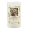 Personalised Wild Flowers Photo Upload LED Candle