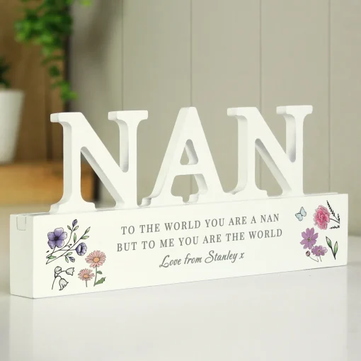 Personalised Wild Flowers Nan Ornament
