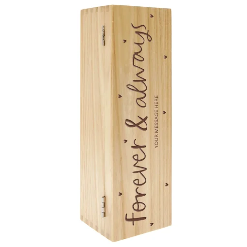 Personalised Wooden Alcohol Box - Forever & Always