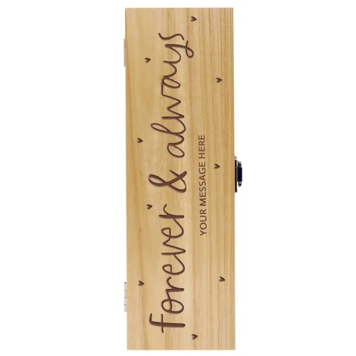 Personalised Wooden Alcohol Box - Forever & Always