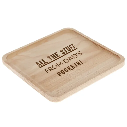 Personalised Wooden Shallow Square Tray - All the Stuff