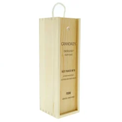 Personalised Wooden Wine Box - Best Paired With, Grandad