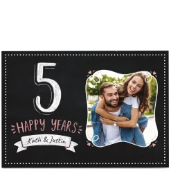 Photo Anniversary Card - 5 Happy Years Together