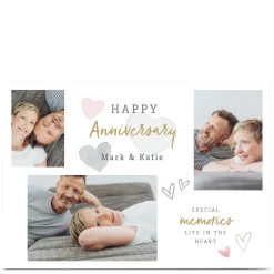 Photo Anniversary Card - Memories Live in The Heart