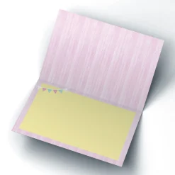 Photo Birthday Card - Cousin, Yellow & Pink Bunting