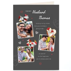 Photo Birthday Card - Sending Loving Wishes, Any Name