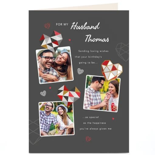 Photo Birthday Card - Sending Loving Wishes, Any Name