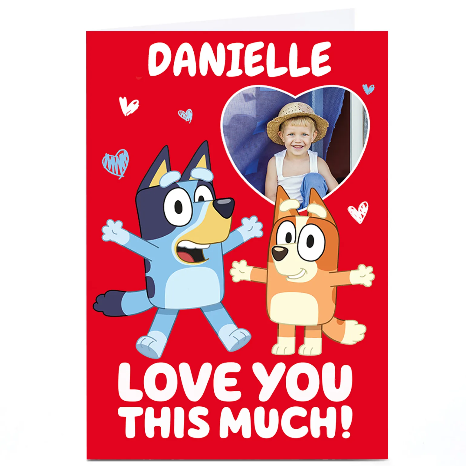 Photo Bluey Valentine's Day Card - Love You This Much