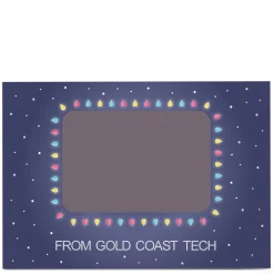 Photo Business Christmas Card - Snow & Christmas Lights