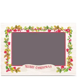 Photo Business Christmas Card - Holly Wreath
