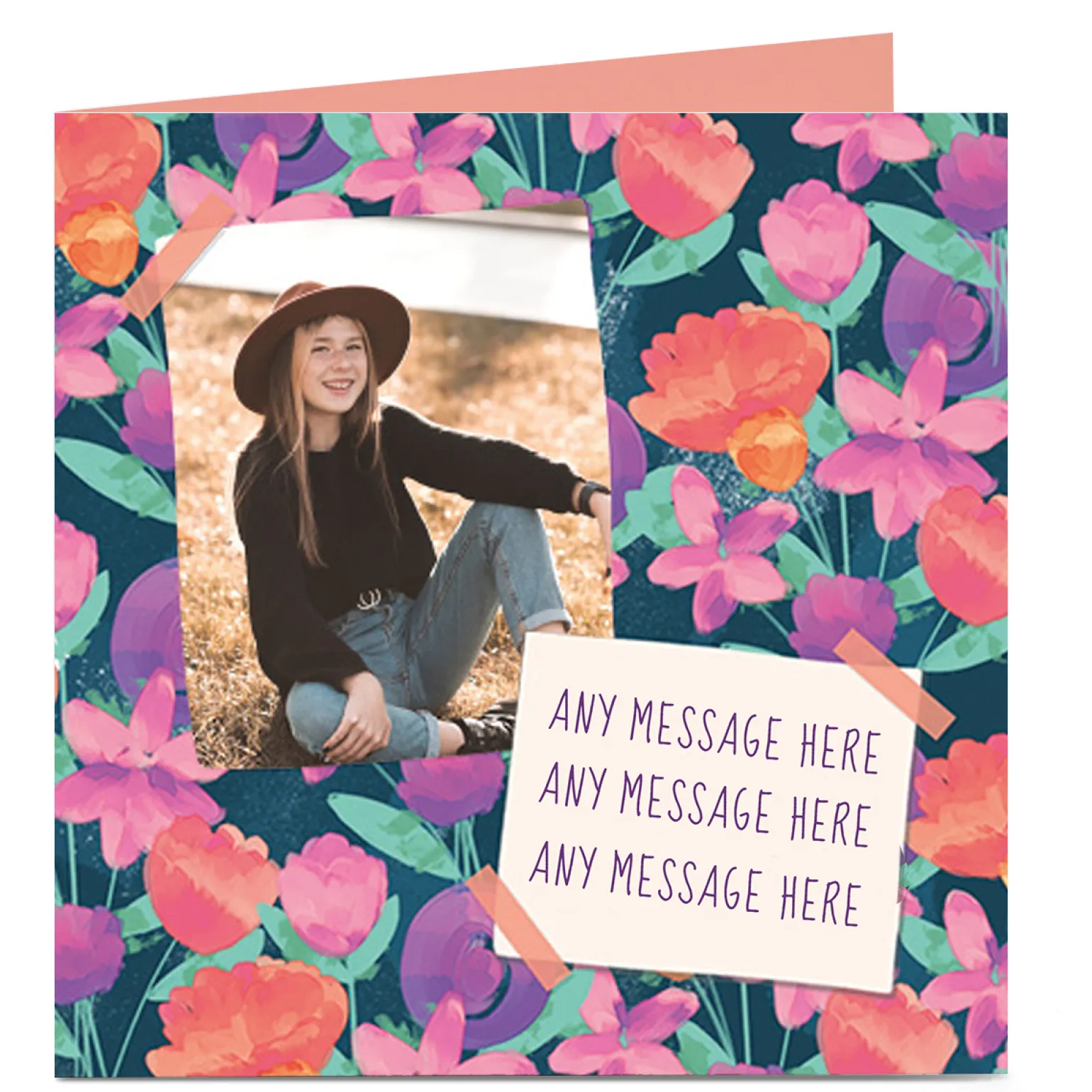 Photo Card - Any Message Floral