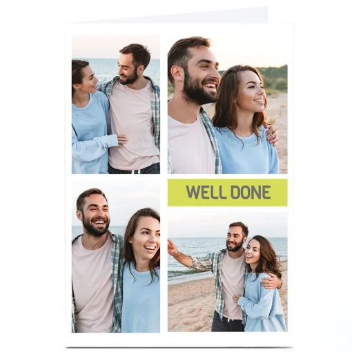 Photo Card - Well Done, 4 Photos Any Message