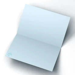 Photo Christening Card - Blue