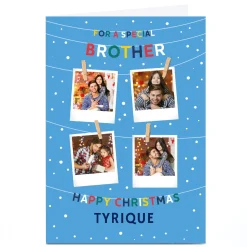 Photo Christmas Card - 4 Polaroids, Brother