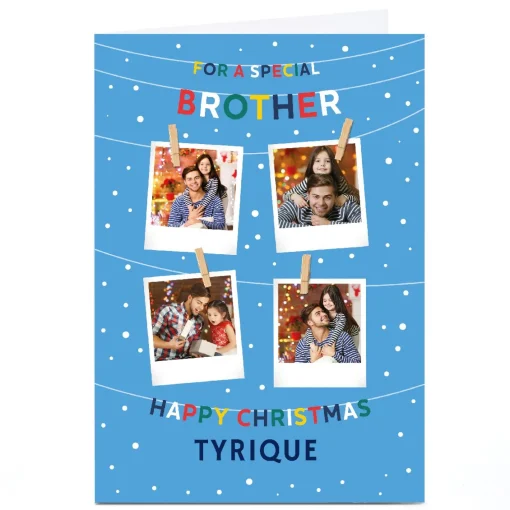 Photo Christmas Card - 4 Polaroids, Brother