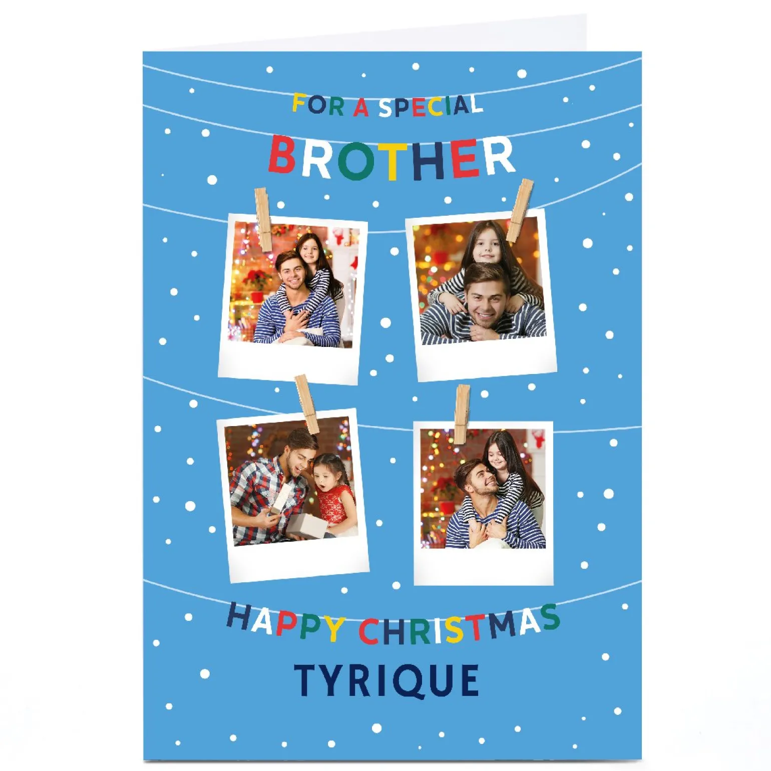 Photo Christmas Card - 4 Polaroids, Brother