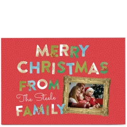 Photo Christmas Card - Family Frame