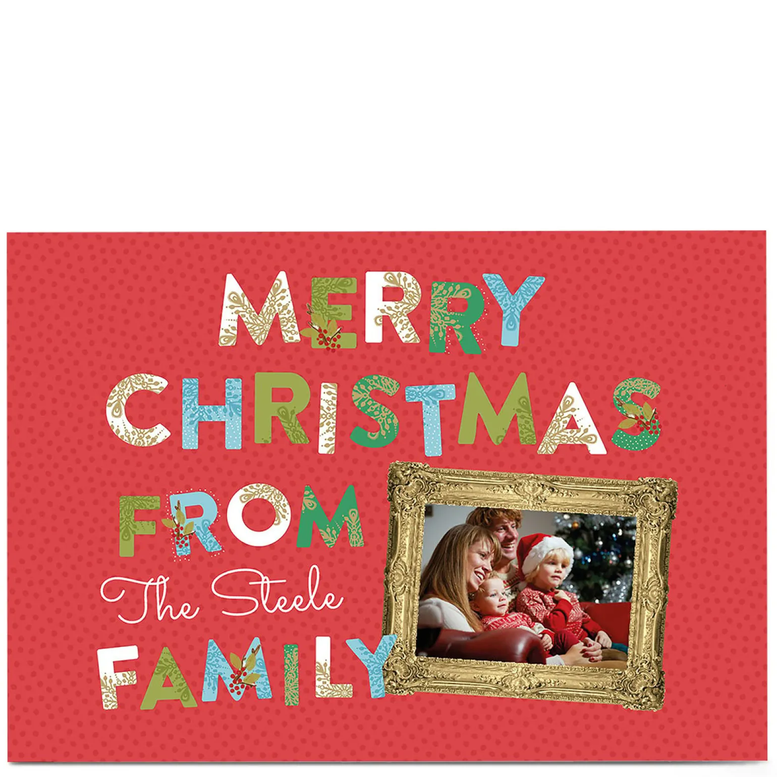 Photo Christmas Card - Family Frame
