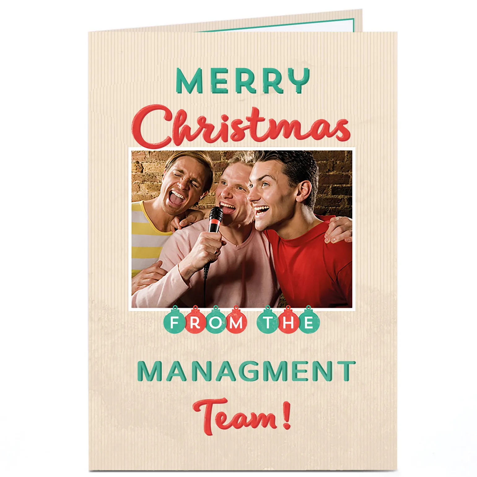 Photo Christmas Card - From The Team