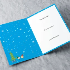 Photo Christmas Card - Santa, Elves And Rudolf