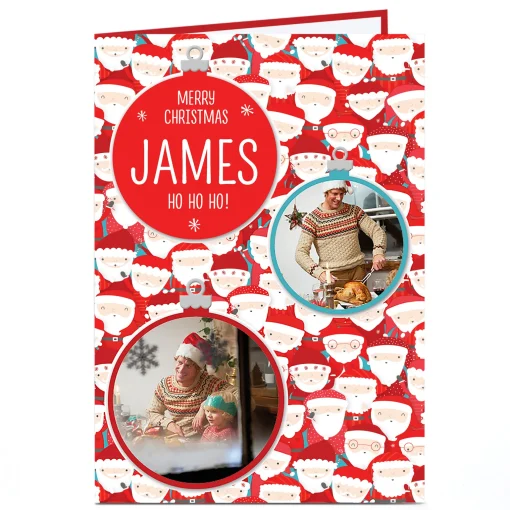 Photo Christmas Card - Santas & Baubles