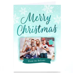 Photo Christmas Card - Snowflake Frame