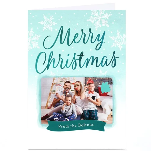 Photo Christmas Card - Snowflake Frame