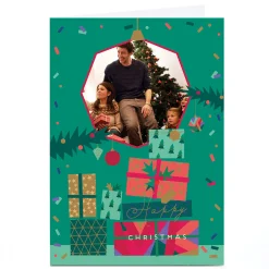 Photo Christmas Card - Stack Of Gifts
