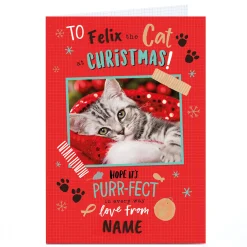 Photo Christmas Card - To [Name] The Cat