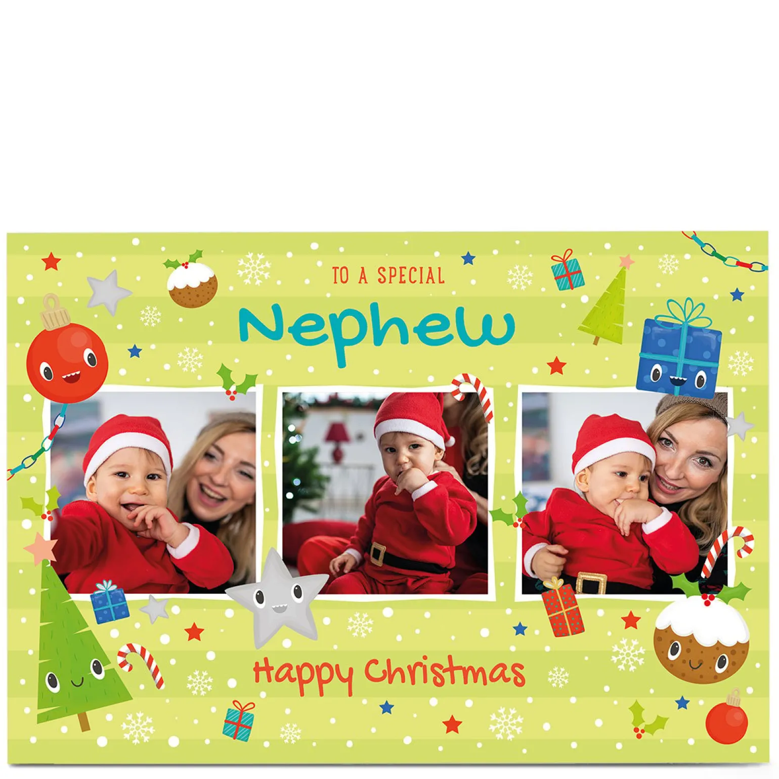 Photo Christmas Card - To A Special, Green