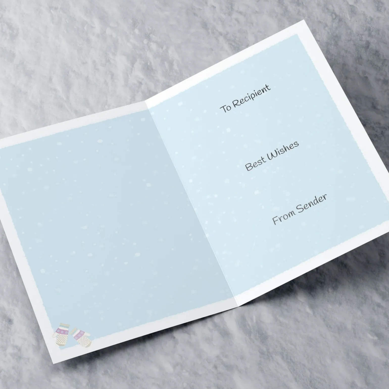 Photo Christmas Card - With Love & Mittens