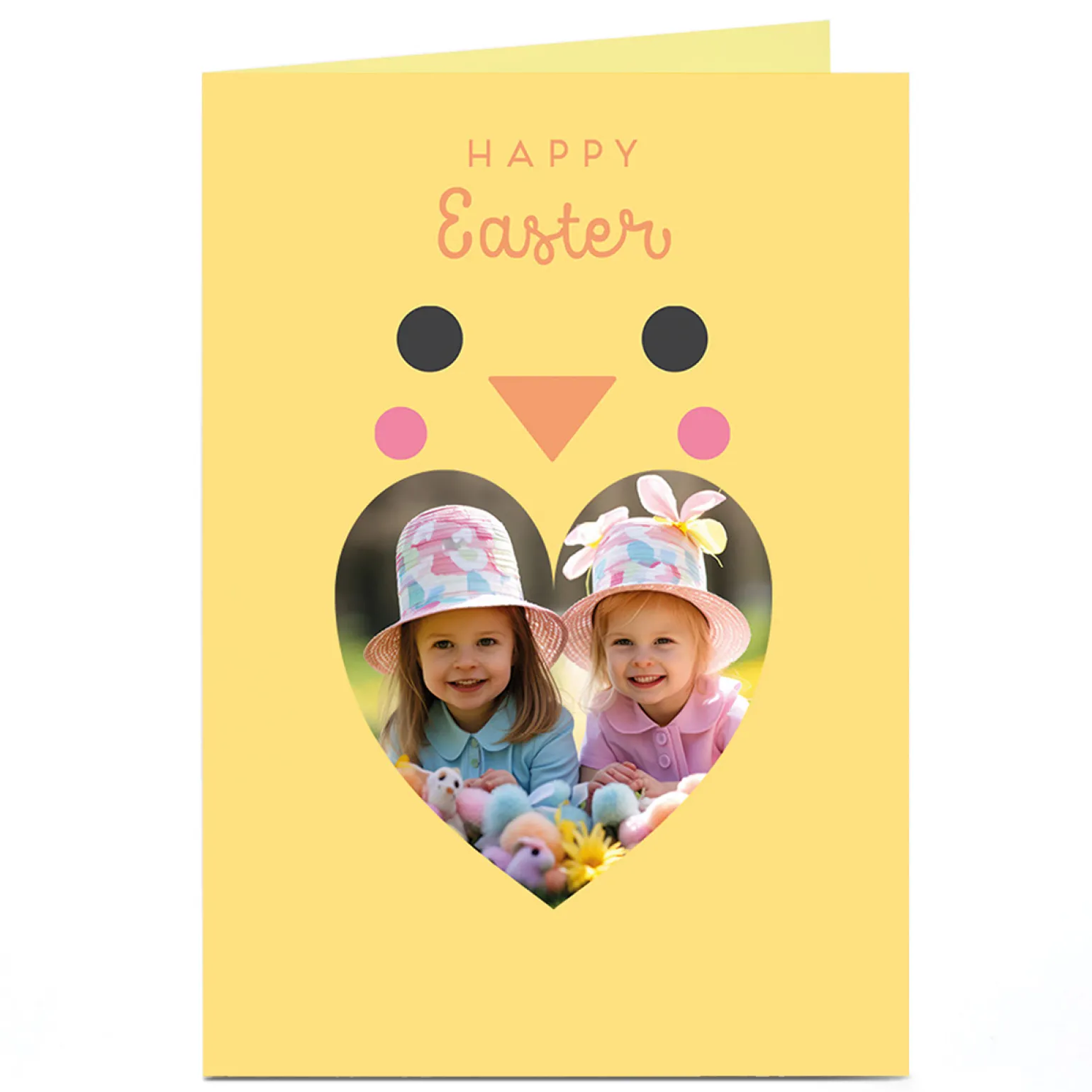 Photo Easter Card - Cute Chick Loveheart