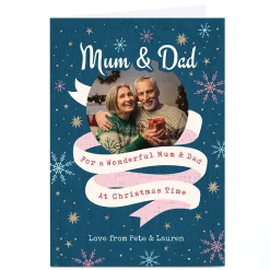 Photo Ebony Newton Christmas Card - Wonderful Ribbon, Mum & Dad