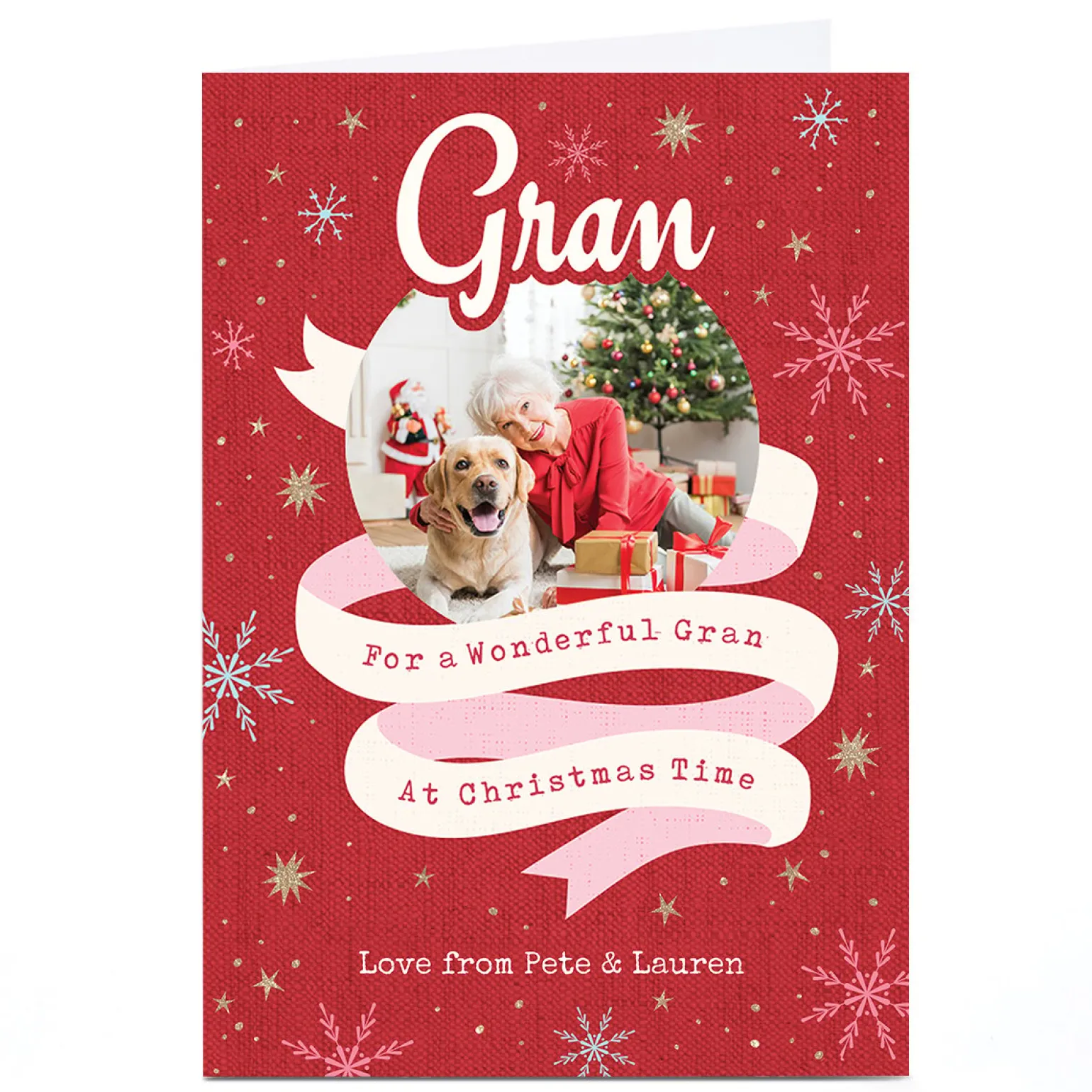 Photo Ebony Newton Christmas Card - Wonderful Ribbon, Gran