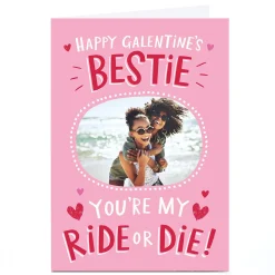 Photo Ebony Newton Valentine's Day Card - Galentine Ride or Die