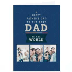 Photo Father's Day Card - 3 Photo, Best in the World