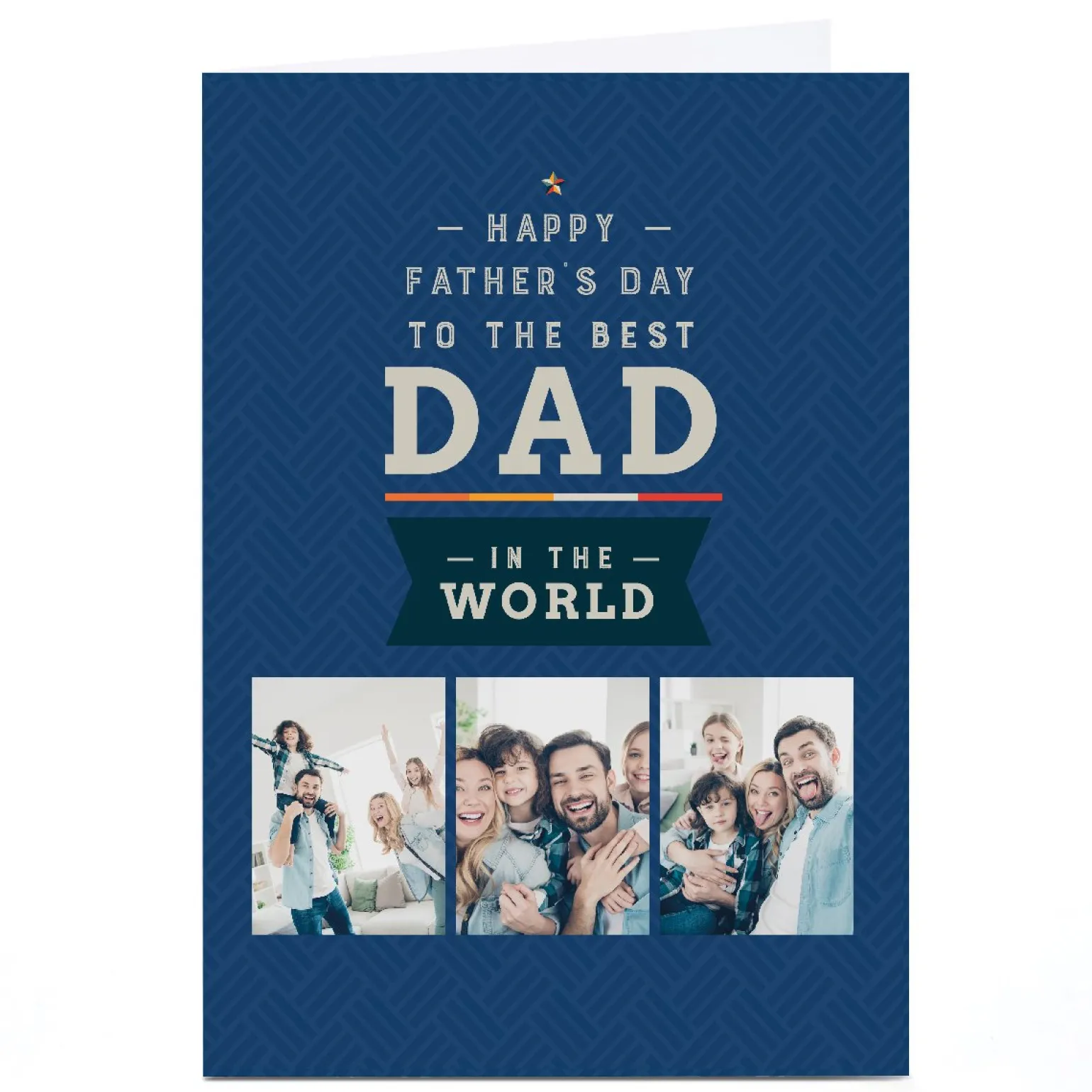 Photo Father's Day Card - 3 Photo, Best in the World