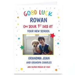 Photo Good Luck Card - Good Luck on Your 1st Day