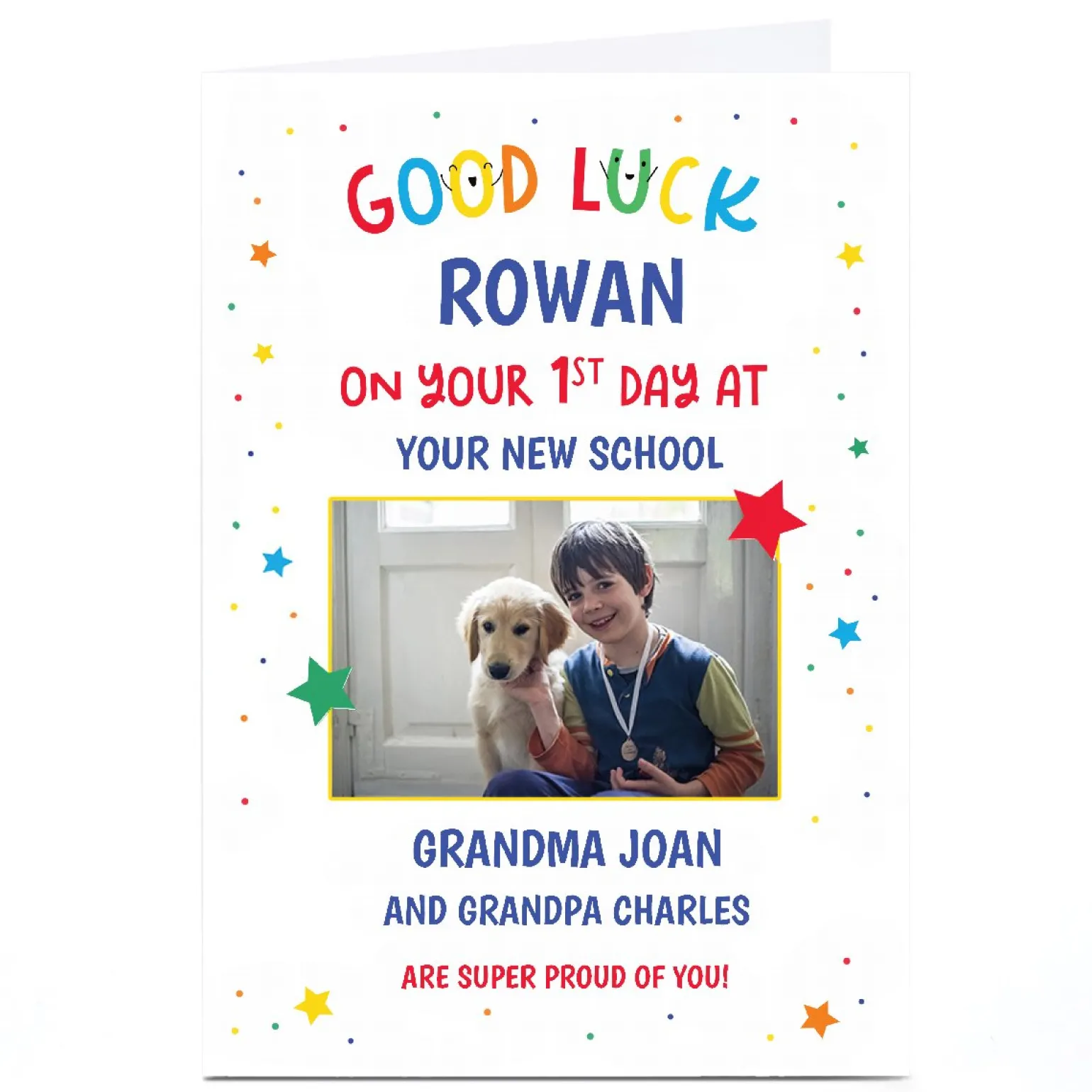 Photo Good Luck Card - Good Luck on Your 1st Day