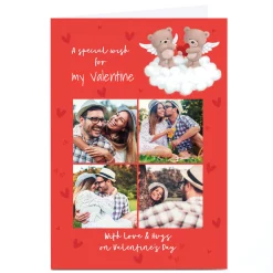 Photo Hugs Valentine's Day Card - 4 Photo Angel Hugs, My Valentine