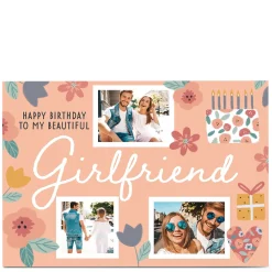 Photo Juniper & Rose Birthday Card - Girlfriend