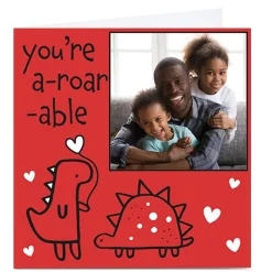Photo Juniper & Rose Valentine's Day Card - A-Roarable