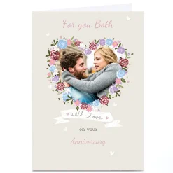 Photo Kerry Spurling Anniversary Card - Flower Heart