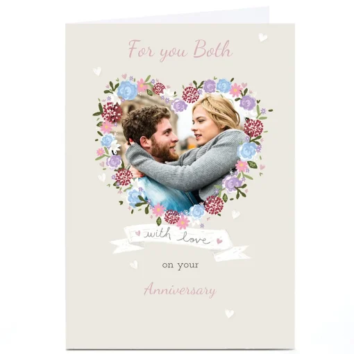 Photo Kerry Spurling Anniversary Card - Flower Heart