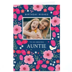 Photo Klara Hawkins Birthday Card - Flowers & Birds